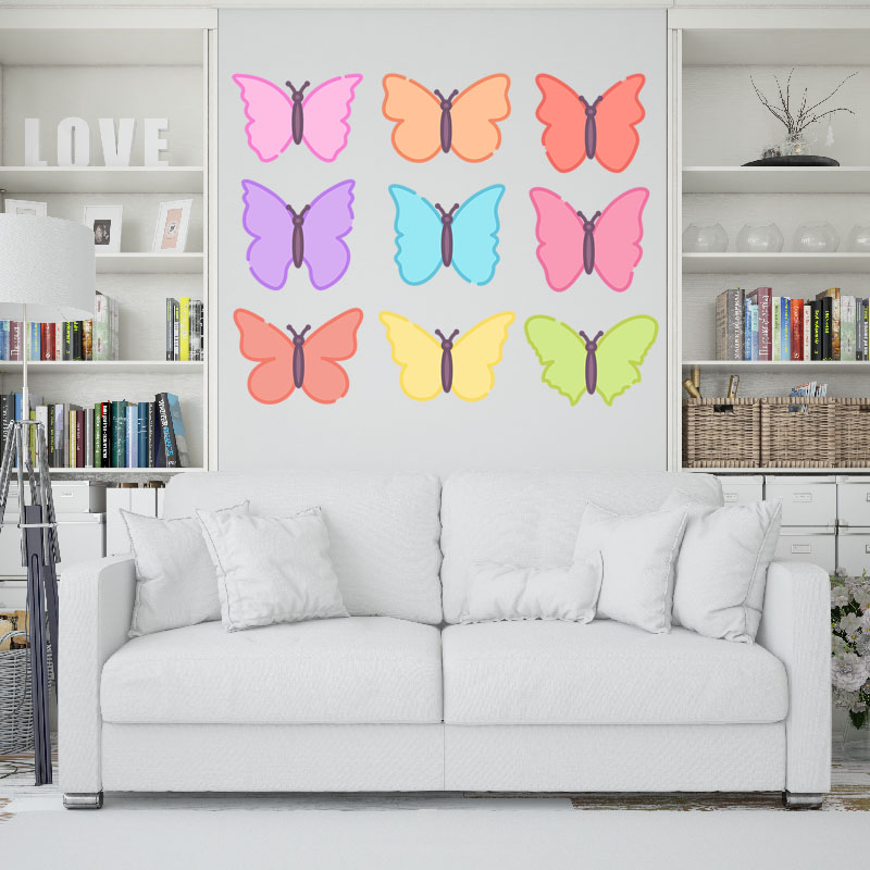 Αυτοκόλλητο τοίχου Butteflies min